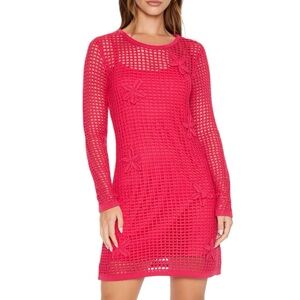 Crochet Embellishments Vacation Swim Wear Cover-up Dress